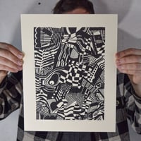 Image 1 of 'And Shall I Wake From Dreams For The Glory of Nothing?' Screen Print on White