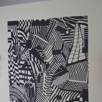 Image 5 of 'Fall and Fall and Fall and Fall and Fall in a Dream' Screen Print on White