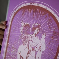 Image 2 of 'Heaven Was Full' Screen Print on Bright Pink