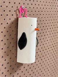 Image of Tall Penguin – hanging ceramic wall vessel