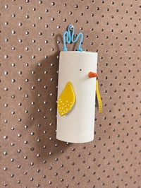 Image of Tall Honeyeater – hanging ceramic wall vessel
