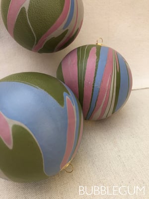 Image of MARBLED Ornament - Set of THREE