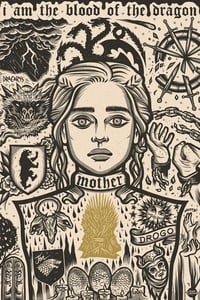 Dany - Icon Print - Gold Heart Variant
