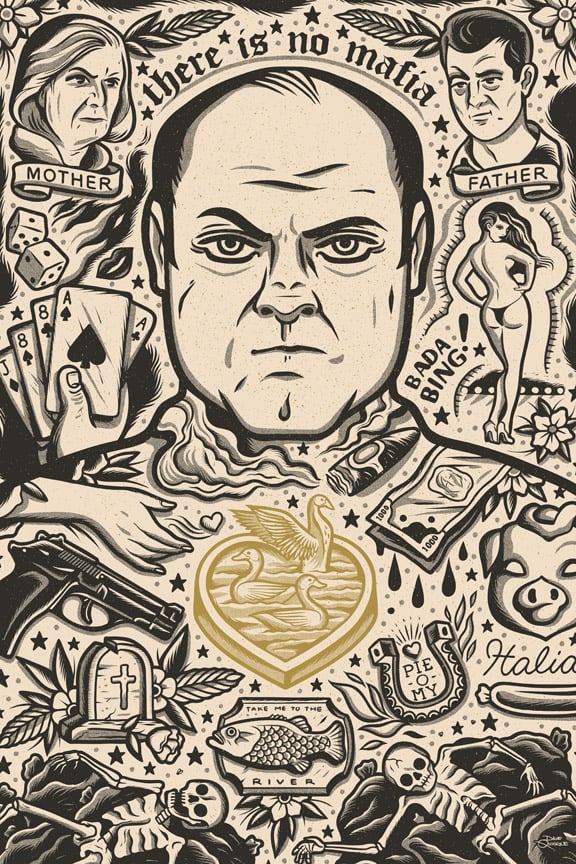 Image of Tony - Icon Print - Gold Heart Variant