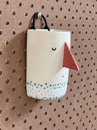 Image of Little Face – hanging ceramic wall vessel