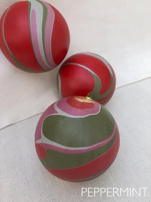 Image of MARBLED Ornament - Set of THREE