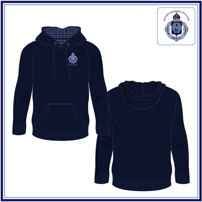 Cotton Fleece Hoodie - Navy | MGHS Uniform Shop