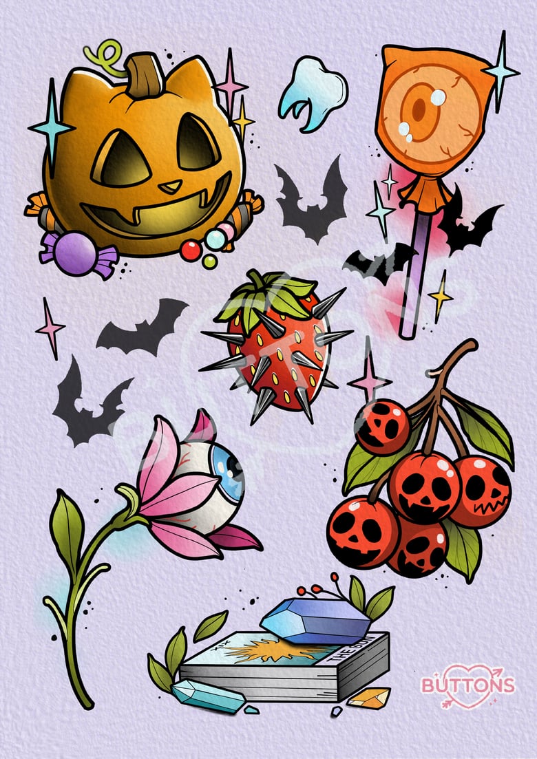 Image of Halloween Flash Sheet Print #3
