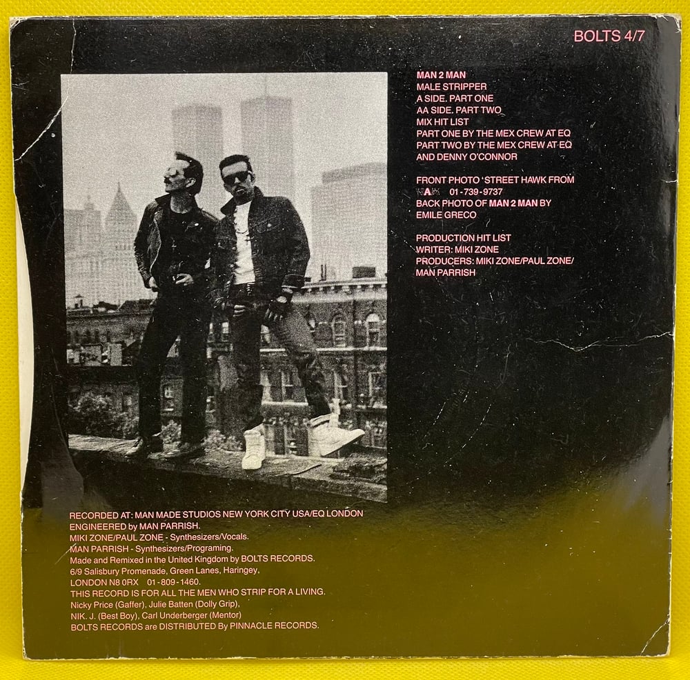 Man 2 Man Meets Man Parrish – Male Stripper 7” 45rpm 1986