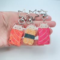 Image 5 of sushi glitter keychain (B graded with discount price)