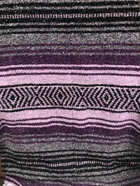 Image 3 of Black Baja Blanket - Purples