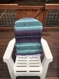 Image 4 of Black Baja Blanket - Purples