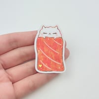 Image 2 of Sushi sticker with specialty gold foil reflection 