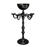 Black Candelabra with Flower Bowl