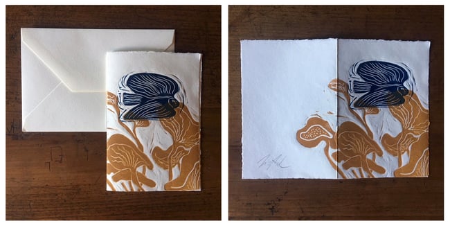 Set di Biglietti in linoleografia/ Lyno Cards Set