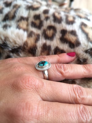 Image of Bague turquoise du tibet - taille 51 - ref. 8441
