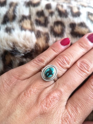 Image of Bague turquoise du tibet - taille 51 - ref. 8441