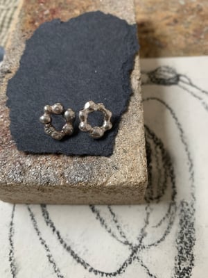 Image of "Fairy Rings" recycled silver studs - small