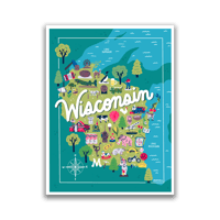 Image 1 of Roadside Wisconsin Map