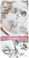 Stationery Set – Graphite bird theme