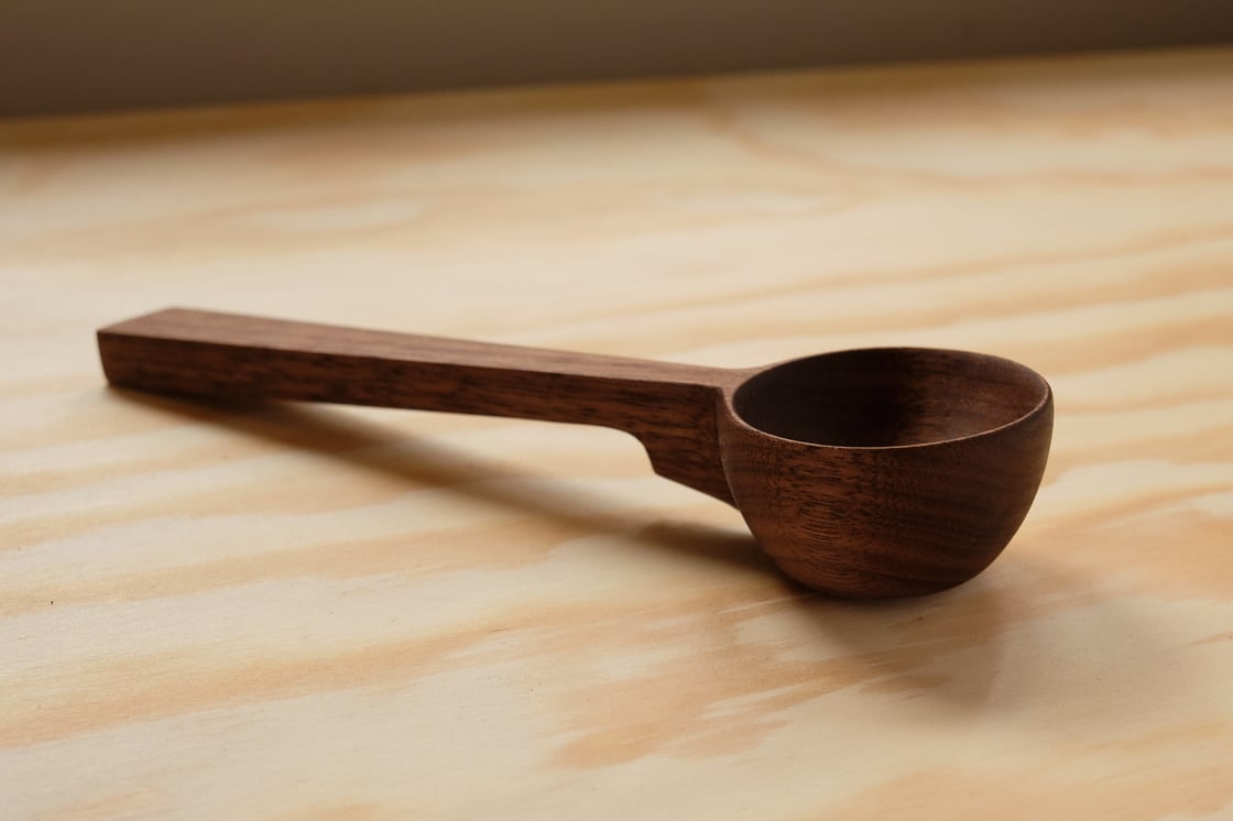 Image of Long Handle Walnut Coffee Scoop - SC001