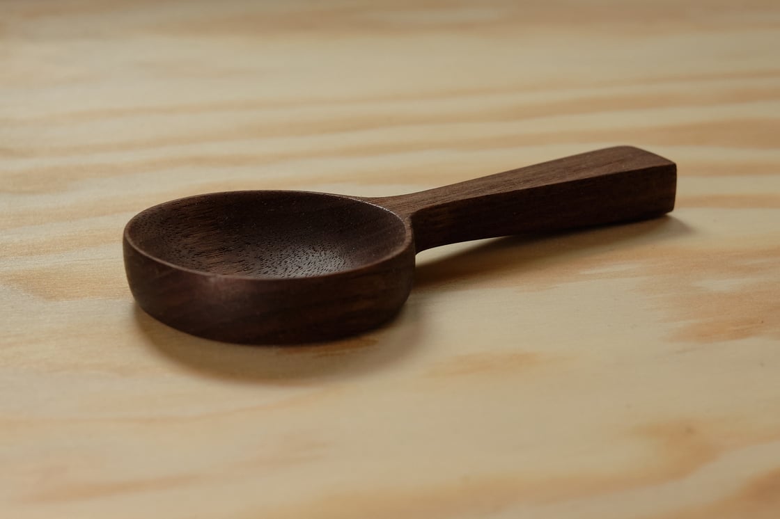 Image of Shallow Walnut Coffee Scoop - SC002