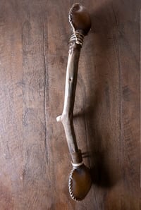 Image 2 of Double Ended Large Rawhide Rattle