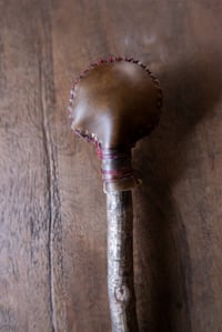 Image 3 of Extra Long Handled Rawhide Rattle