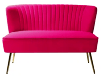 Fushia Velvet Loveseat