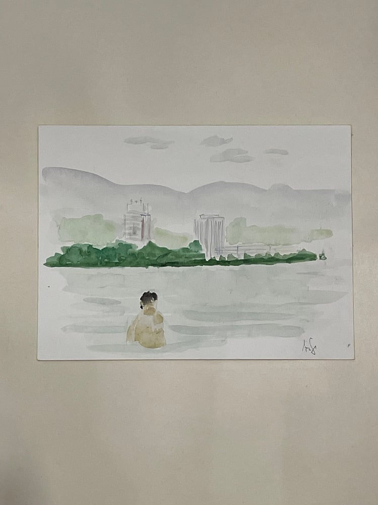 Image of Vályi Gábor: Strandoló férfi