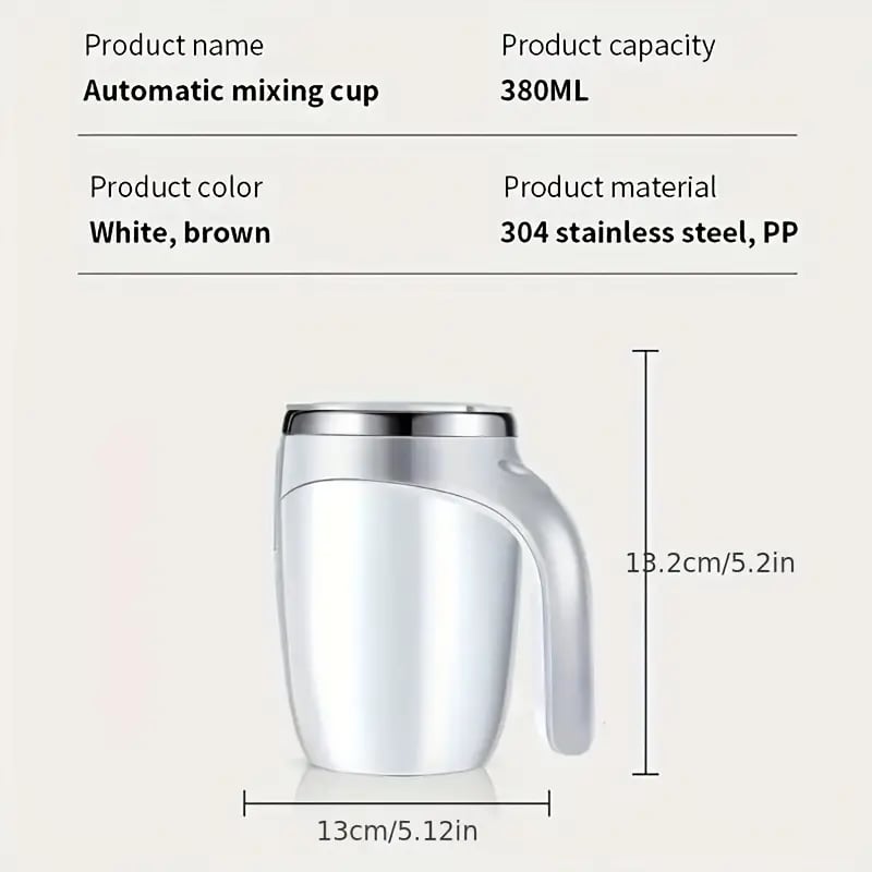 Electric Mixer Cup for Perfectly Blended Coffee, Milks