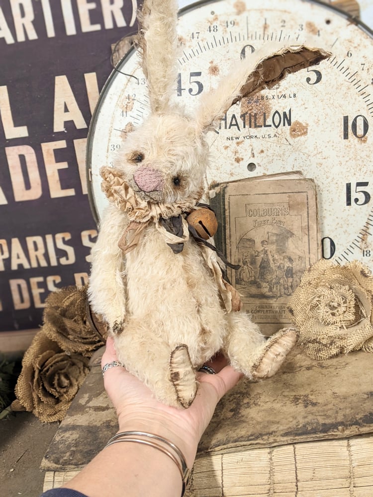 Image of Jumbo - 19" - Vintage style CREAM MOHAIR Rabbit / HARE  -Whendi's Bears...