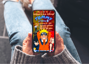 Image of Customizable Video E-Invitation Ninja Stars