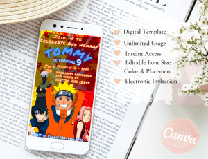 Image of Customizable Video E-Invitation Ninja Stars