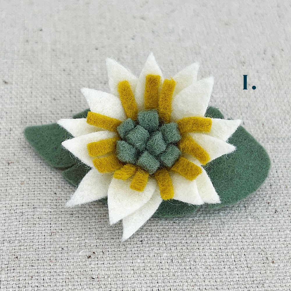 Image of Felted Flower Clips II (Individual)