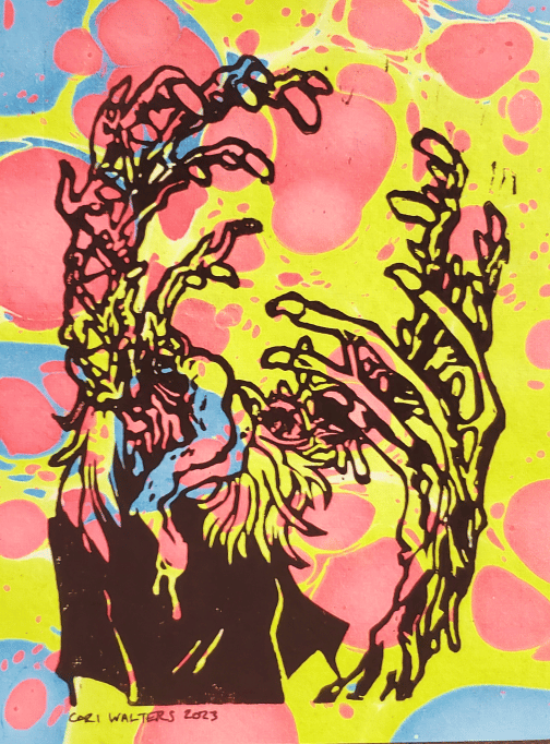 Image of Exploded Head Girl Print