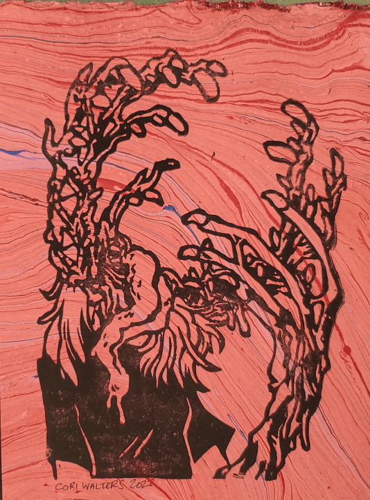 Image of Exploded Head Girl Print