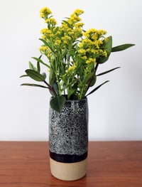 Image 2 of black snakeskin texture vase