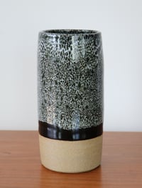 Image 1 of black snakeskin texture vase