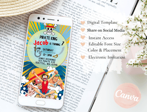 Image of Customizable Video E-Invitation One Pirate 