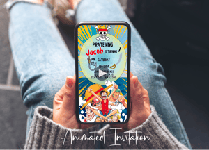 Image of Customizable Video E-Invitation One Pirate 