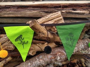 Image of Floral Pennant Flag Garland # 3