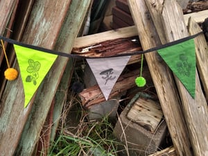 Image of Floral Pennant Flag Garland # 4