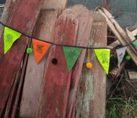 Image 1 of Floral Pennant Flag Garland # 4