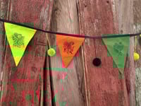 Image 2 of Floral Pennant Flag Garland # 4