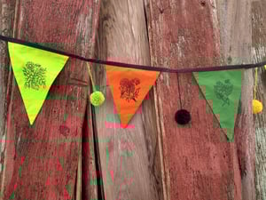 Image of Floral Pennant Flag Garland # 4