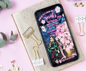Image of Customizable Video E-Invitation Demon Blossom