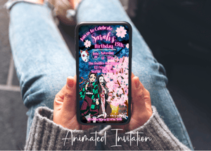 Image of Customizable Video E-Invitation Demon Blossom