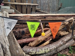 Image of Floral Pennant Flag Garland # 5