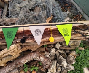 Image of Floral Pennant Flag Garland # 7